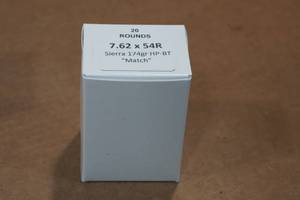 lot 409 image: 20 7.62 x 54R 174 Gr Sierra HP BT Match Ammo