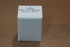 lot 412 image: 20 8mm Mauser 200 Gr HP BT Match Ammo