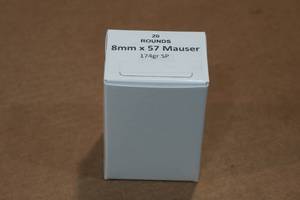 lot 415 image: 20 8mm Mauser 174 Gr SP Ammo