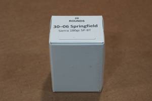lot 431 image: 20 .30-06 Sprg 180 Gr Sierra SP BT Ammo