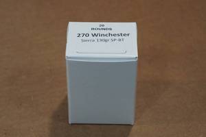 lot 437 image: 20 .270 Win 130 Gr Sierra SP BT Ammo