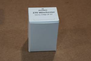 lot 441 image: 20 .270 Win 130 Gr Sierra SP BT Ammo