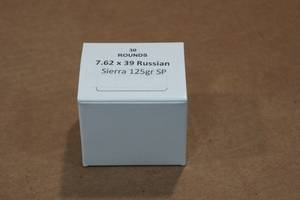 lot 444 image: 30 7.62 x 39mm 125 Gr Sierra SP Ammo