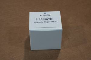 lot 455 image: 30 5.56mm 55 Gr Hornady FMJ BT Ammo