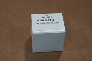 lot 456 image: 30 5.56mm 55 Gr Hornady FMJ BT Ammo