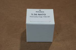 lot 457 image: 30 5.56mm 55 Gr Hornady FMJ BT Ammo