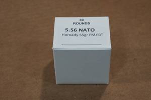 lot 458 image: 30 5.56mm 55 Gr Hornady FMJ BT Ammo