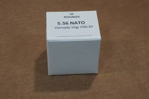lot 459 image: 30 5.56mm 55 Gr Hornady FMJ BT Ammo