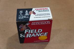lot 478 image: 25 Federal Field & Range 12 Gauge 2-34 6 Shot Shotshells