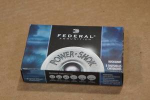 lot 481 image: 5 Federal Power Shok 12 Gauge 2-34 00 Buck Shot Shotshells