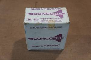 lot 495 image: 25 Concorde Duck & Pheasant 12 Gauge 2-34 6 Shot Shotshells