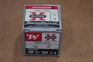 lot 502 image: 25 Winchester Super-X .410 Bore 2-12 6 Shot Shotshells