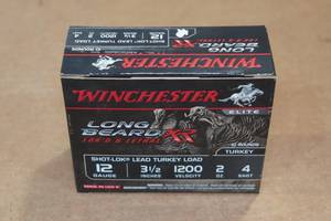 lot 514 image: 10 Winchester Long Beard XR 12 Gauge 3-12 Lead 4 Shot Turkey Shotshells