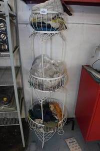 lot 52 image: Metal Rack with Work Gloves