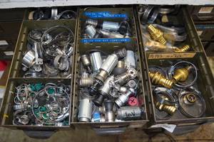 lot 31 image: Organizer Drawers with Small Parts and Fasteners - Automotive Lighters