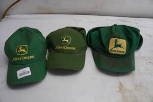 lot 102 image: John Deere Hats - One Vintage with Ear Muffs