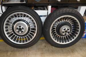 lot 138 image: Harley Davidson Wheels with Tires