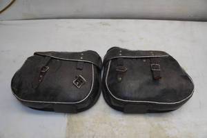 lot 1V image: Vintage Harley-Davidson Leather Saddle Bags