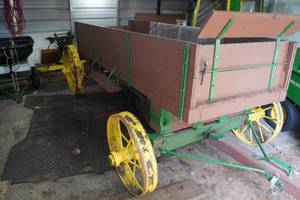 lot 1G image: Antique Steel Wheel Horse-Drawn Wagon