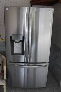 lot 1X image: LG LFXS26973S Stainless Steel 26 Cu Ft French Door Refrigerator