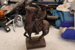 lot 77 image: Vintage Horse and Cowboy Statue by Austin Productions