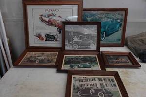lot 96 image: Framed Automotive Pictures