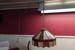 lot 148 image: Hanging Stained Glass Light