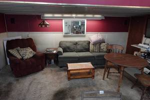 lot 480 image: Furniture - Table and Chairs, Couch, Coffee Table