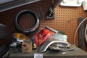 lot 446 image: Automotive Trim, Headlight Bezels, Lamp, Exhaust Clamps