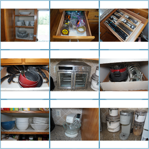 lot 220 image: Kitchen Contents - Dishes, Small Appliances, Cookware