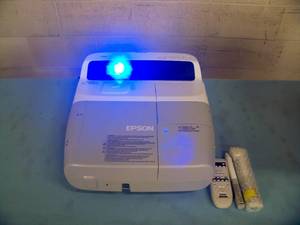 lot 8 image: Epson 3LCD Interactive Short-Throw Projector, model H317A with Heavy Duty Mount