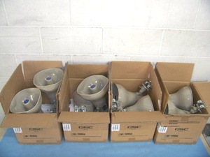 lot 102 image: (8) Atlas Sound AP-15TC 15 Watt Multi-Tap Horn Speakers