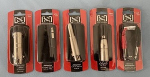 lot 89 image: (5) Miscellaneous Hosa Pro Audio Adapters  Adaptors - 14 , XLR , Stereo 3.5mm  - NEW IN PACKAGING