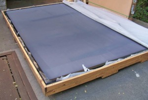lot 109 image: HUGE Rear Projection Screen - DNP Giant Wide Angle GWA 3500-Series - NEW IN CRATE