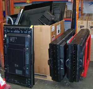 lot 115 image: PARTS  REPAIR  SALVAGE lot of TVs  Televisions  Monitors