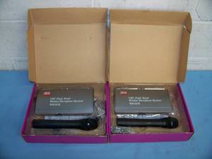 lot 122 image: (2) MG VHF High-Band Wireless Microphones  Mics and Receivers