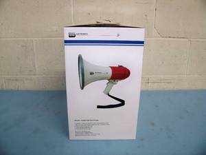 lot 123 image: MG Electronics 25 Watt IndoorOutdoor Megaphone - NEW IN BOX