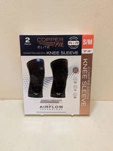 lot 42 image: COPPERFIT ELITE COMPRESSION KNEE SLEEVE SM
