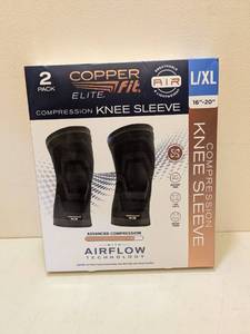 lot 43 image: COPPERFIT ELITE COMPRESSION KNEE SLEEVE LXL