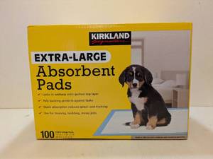 lot 86 image: KIRKLAND SIGNATURE EXTRA LARGE ABSORBENT PADS 100PK.