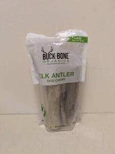 lot 98 image: NEW BUCK BONE ORGANICS ELK ANTLER DOG CHEWS