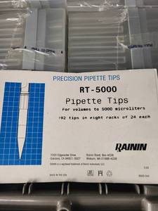 lot 7L image: Rainin RT-5000 Precision Pipette Tips, 192 Tips in 8 Racks (5000 uL Volume)