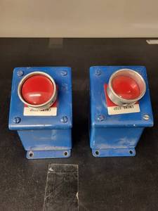 lot 47L image: Pair of Industrial Emergency Stop Push Button Boxes