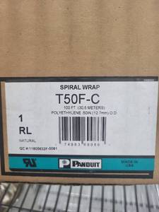 lot 56L image: Panduit Spiral Wrap T50F-C 100 Ft Polyethylene .50in O.D. Natural