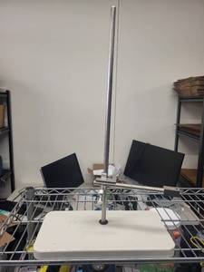 lot 61L image: Laboratory Stand with Metal Base and Adjustable Rod Clamp