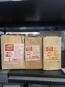 lot 63L image: Lot of 3 Dayton Shaded Pole Motors, 115 HP, 140 HP, 170 HP
