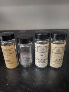lot 79L image: Set of 4 Vintage National Bureau of Standards Steel Reference Samples