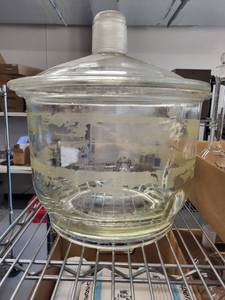lot 106L image: Large Glass Laboratory Desiccator with Lid