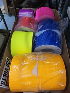 lot 123L image: Assorted Colored Industrial Tape Rolls by Uline and Others