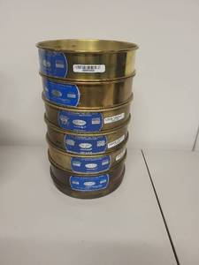 lot 138L image: Set of 6 VWR ASTM E-11 Brass Laboratory Test Sieves